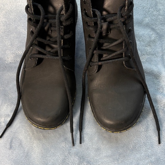 Dr. Martens Black and Gray Combat Boots - Picture 11 of 11